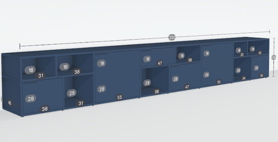 Image 1 of Tylko TV-Ständer in Mitternachtsblau mit Türen und Schubladen