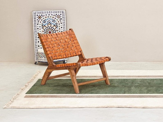 Grand tapis berbère fait main sur mesure authentique traditionnelle 3/4 m – Aime Té, Wool (photo 5 of 5)