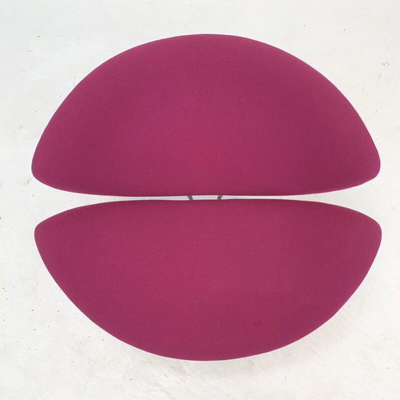 Image 1 of Vintage Orange Slice fauteuil in nikkel en fuchsia wol van Pierre Paulin voor Artifort, 1960