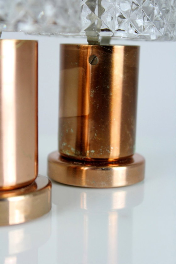 Lampade da tavolo in rame di Kamenicky Senov, anni '70, set di 2 – Glass, Copper (photo 9 of 13)