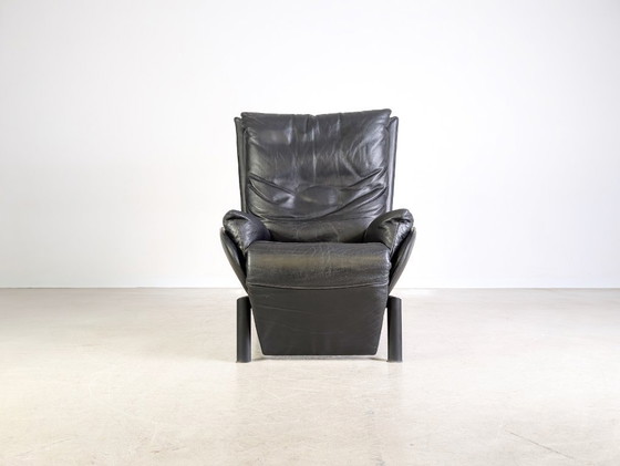 Image 1 of Poltrona design originale WK Wohnen in pelle nera