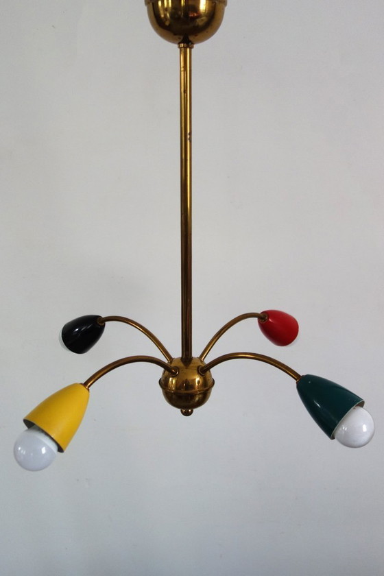 Image 1 of Sputnik kroonluchter met 4 armen, jaren 60