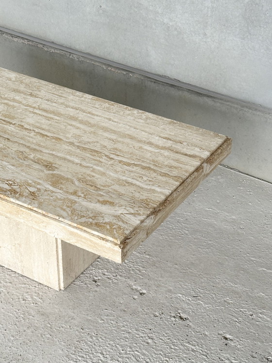 Image 1 of Vintage travertine coffee table