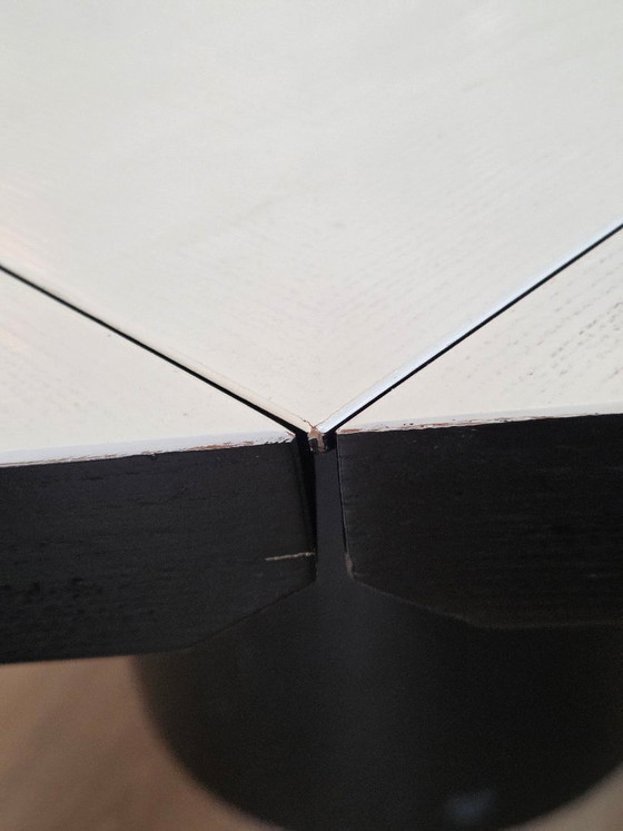 Uitschuifbare Eettafel, Zwart en Wit Hout, Rosenthal, Modern (foto 8 van 9)