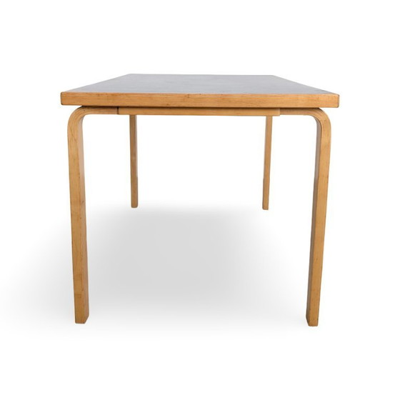 Image 1 of Table de salle à manger originale Alvar Aalto 81B, linoléum Artek, bouleau noir