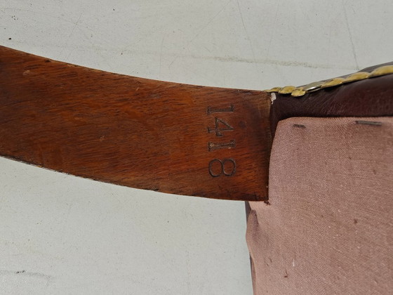 Pair of Antique Library Chairs - Original William Morris & Co Edinburgh Stamped Armchairs – Leather (photo 18 of 18)