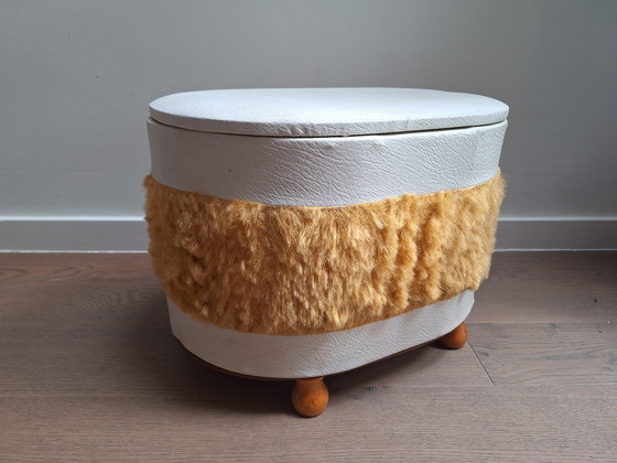 Image 1 of Vintage Hocker/Poef Jaren 50/60