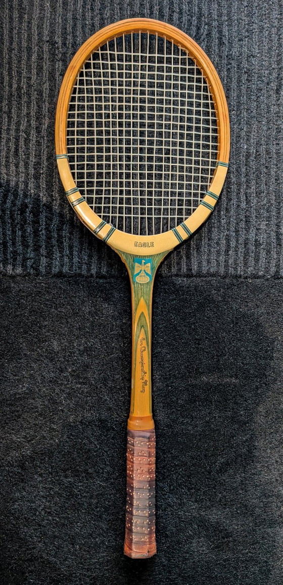 Racchetta vintage J. Gauthier Fils & Cie – Eagle – per competizioni - 1960 – Oggetti decorativi, Leather, Wood (photo 2 of 9)