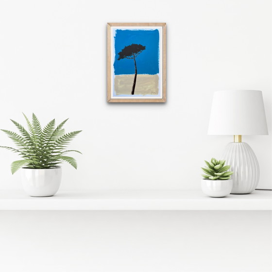 Image 1 of Acrylic and ink, umbrella pine, A4