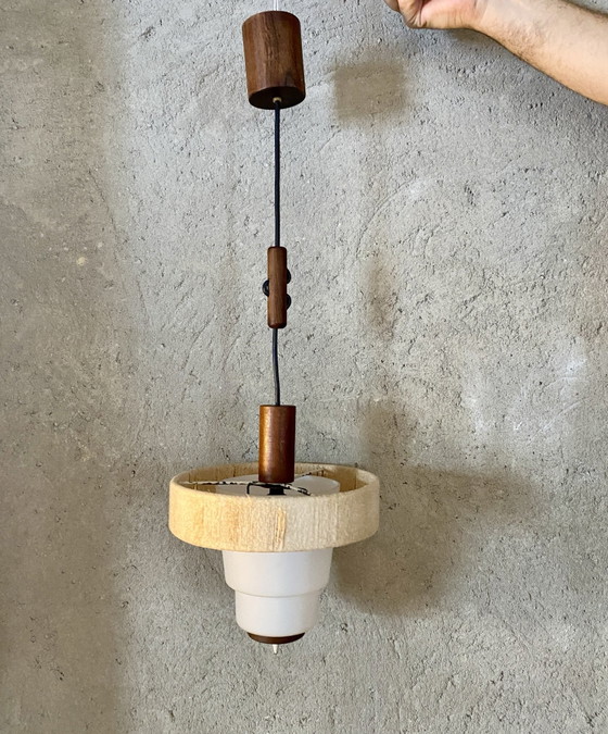 Lampada danese vintage – Lampade a sospensione, Cristallo, Legno (photo 5 of 12)