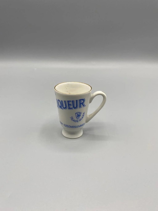 Becherovka Promotional Porcelain Miniature Liqueur Cup, Jan Becher Karlovy Vary – decoratieve objecten