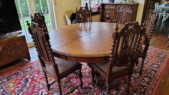 Image 1 of Oak dining table for 6 to 20 people