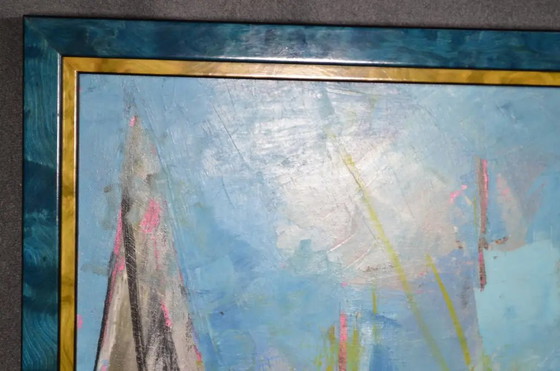 j.j. Millet "Ships in Rough Seas" Olio su tela firmato e datato – Dipinti e disegni, Canvas (photo 6 of 12)