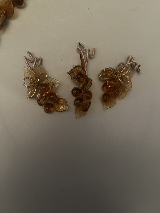 Image 1 of Lot of 20 Murano amber grape bunches