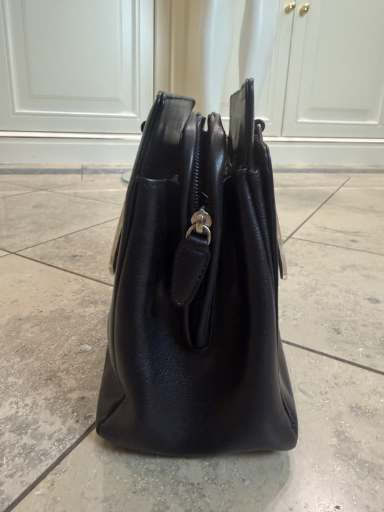Image 1 of Borsa a mano vintage Gianni Versace in pelle nera Medusa, rara