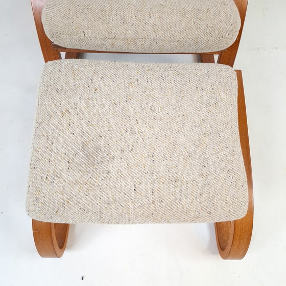 Image 1 of Vintage Westnofa fauteuil & hocker mid century modern design
