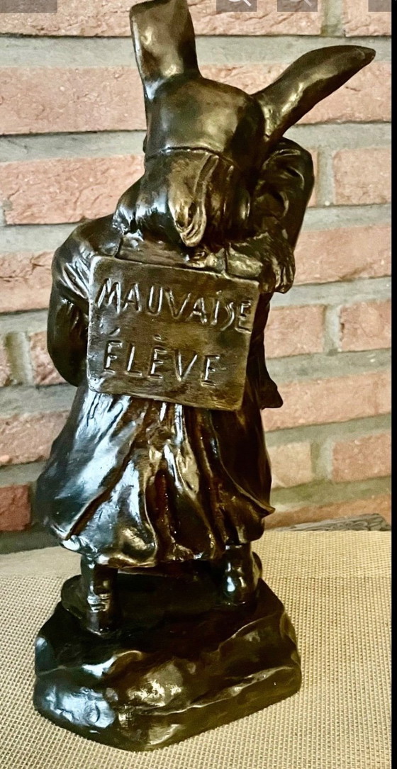 Image 1 of BRONZEN BEELDJE “LOUIS OURY” ca. 1910
