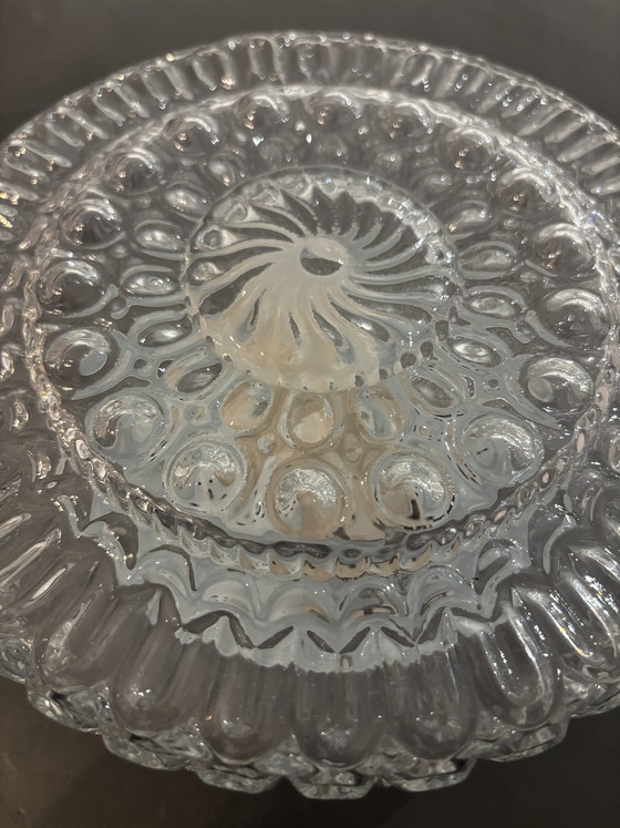 Image 1 of Vintage round glass ceiling lamp