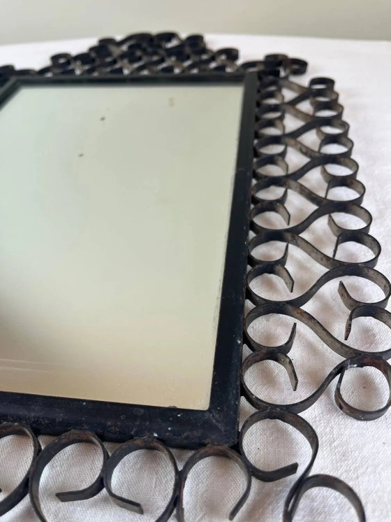 Specchio in ferro battuto Chaty Vallauris – Iron, Mid Century Modern (photo 10 of 16)
