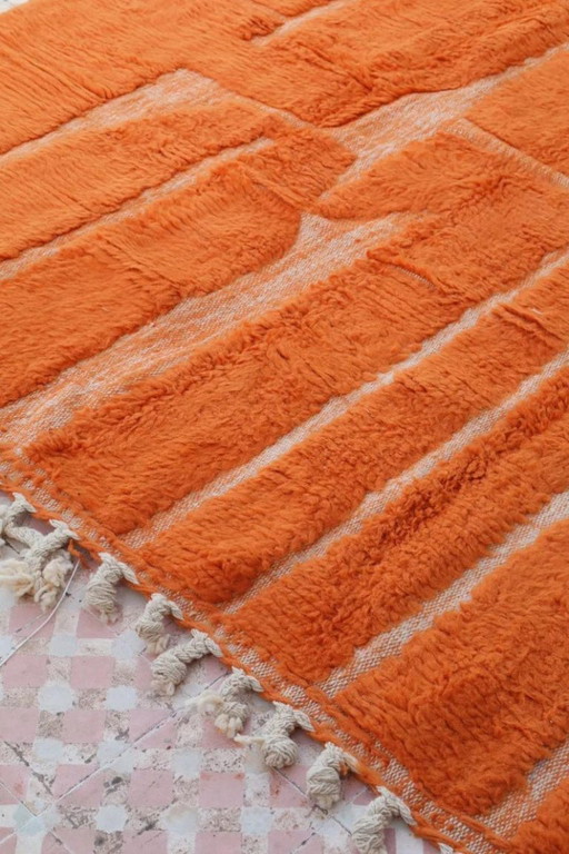 Tapis Tapis Artisanal Orange En Laine 220cmx330cm – vloerkleden en tapijten, Cotton (photo 2 of 6)