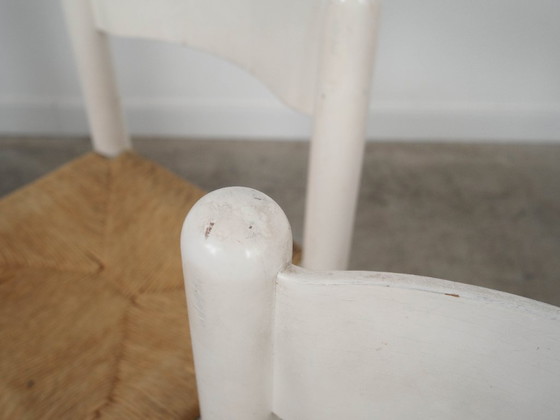 Image 1 of Conjunto de cuatro sillas de madera de haya, diseño italiano, década de 1980, fabricadas en Italia.