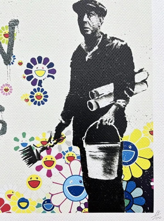 Image 1 of Death NYC - Banksy Happy Face et Murakami - Édition limitée avec certificat