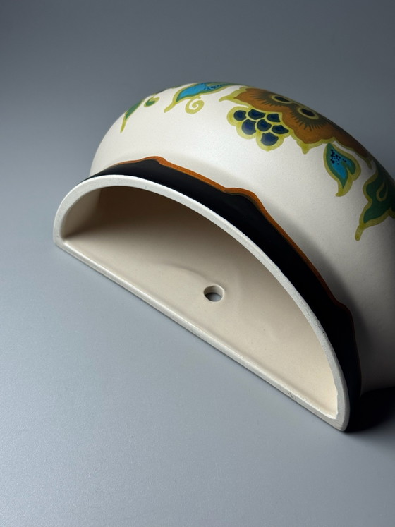 Plateelbakkerij Zuid-Holland - Vaso da parete / Cachepot Art Déco Gouda — Anni '30 – Vasi per piante (photo 9 of 15)