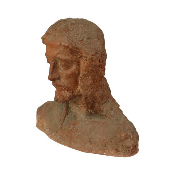 Image 1 of Buste abstrait en terre cuite du Christ
