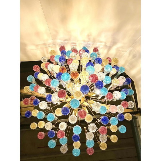 Image 1 of Grandioser, mehrfarbiger Murano-Glas-Kronleuchter – Szenografisches Design von Simoeng