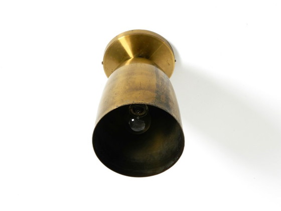 Image 1 of Large original Mid Century Modern brass ceiling lamp