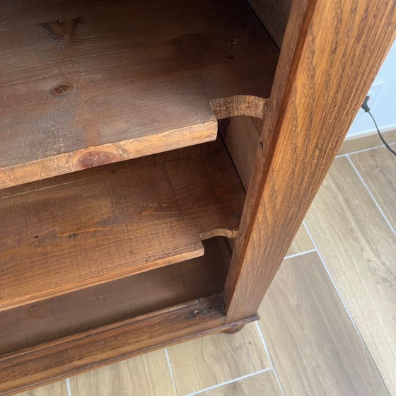 Image 1 of Offenes Sideboard/Vitrinenschrank aus Eiche im Landhausstil, 1930/50