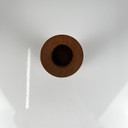 Turned wooden candle holder, pine, Midcentury Modern, 1970