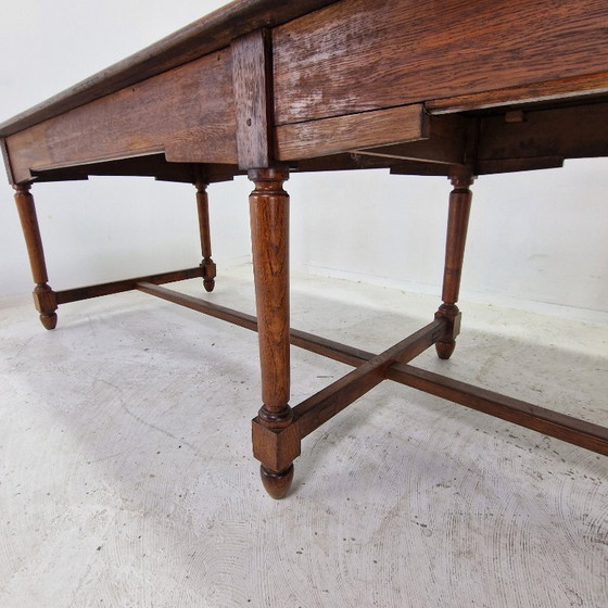 Image 1 of Élégante et très grande table à manger de monastère antique française, XIXe siècle