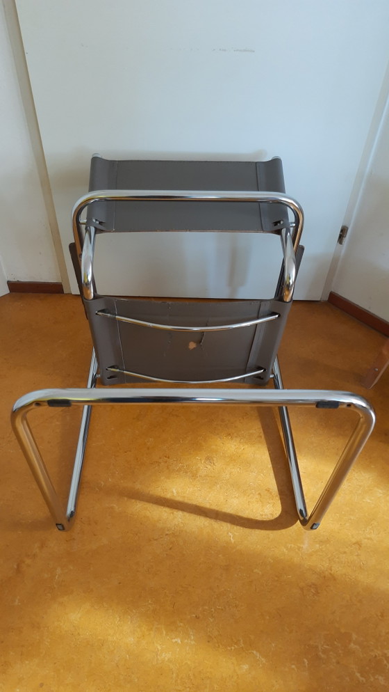 Sedia Cantilever B34, Mart Stam / Marcel Breuer MG5, Cuoio, Codificata – Sedie da pranzo, Chrome, Leather (photo 5 of 15)