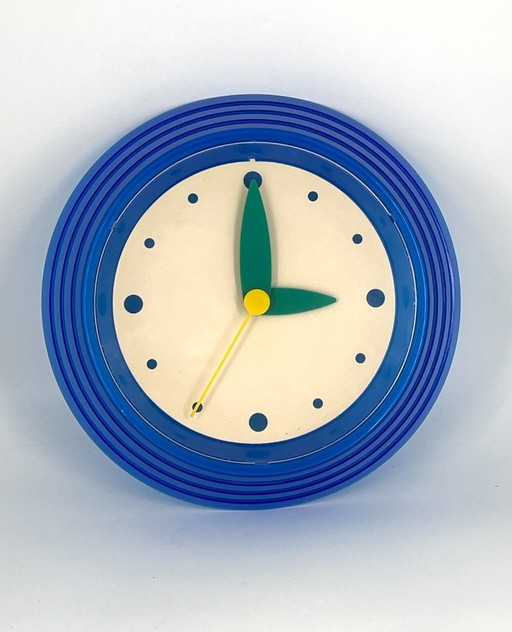 Vintage IKEA wall clock "Fräs" - Memphis Milano Style - Postmodern Design - 1990s