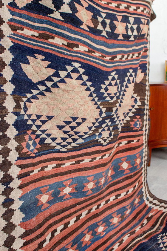 Image 1 of Tapis Kilim vintage Kilim du milieu du siècle 60