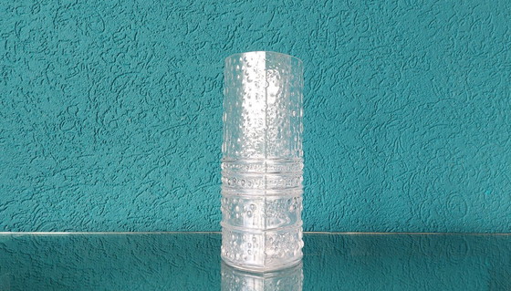 Image 1 of Structured Glass Vase by Willem Heesen for Leerdam Glass Factory, 1960's