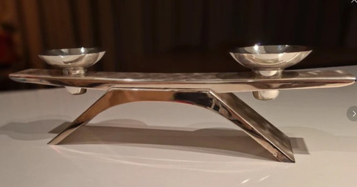 Candeliere Wmf Ikora Art Deco placcato argento