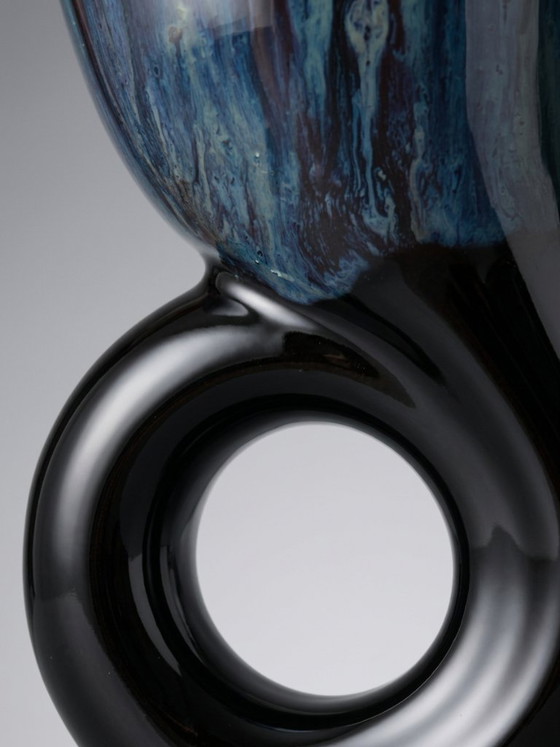 Small Alpho n° 339 Openwork Enamelled Ceramic Vase – circa 1960-1970 – 13 cm (photo 4 of 7)