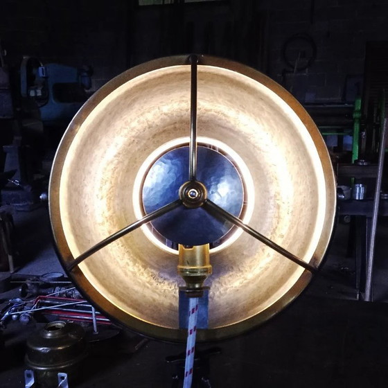 Image 1 of Lampada a treppiede in ottone/alluminio con spirito nautico