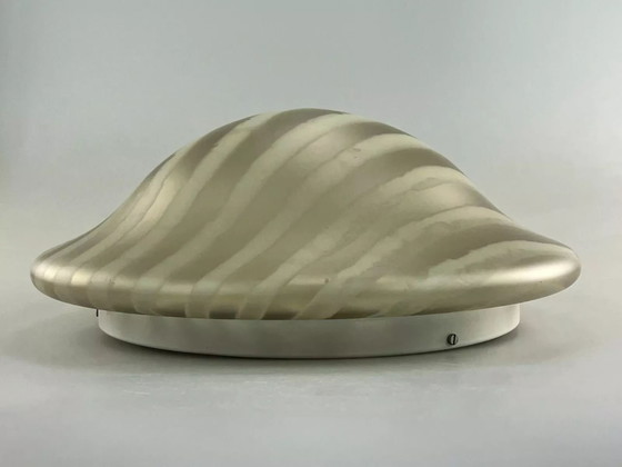 Image 1 of 70s Peill & Putzler Plafoniere ceiling lamp glass space design lamp 70s
