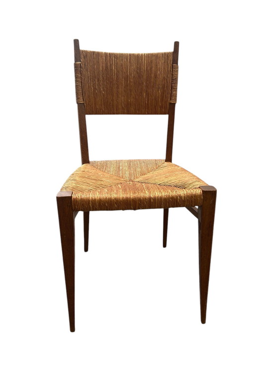 Image 1 of Modernistischer Stuhl mit Strohhalm 1950