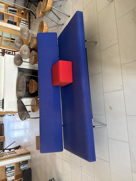 Image 1 of Divano/divano letto di design Spectrum di Mart Visser – design moderno olandese – acciaio e rivestimento blu