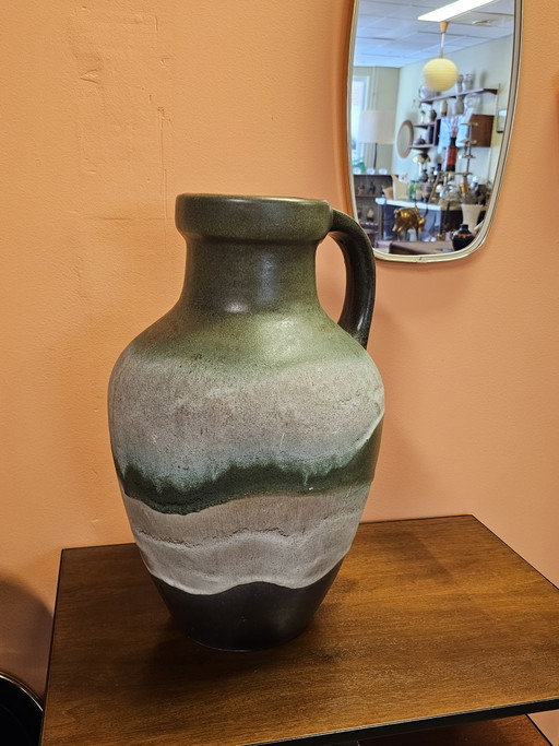 Vaso Vintage Tedesco Occidentale Vaso da Terra Verde – vazen, Ceramic (photo 2 of 7)