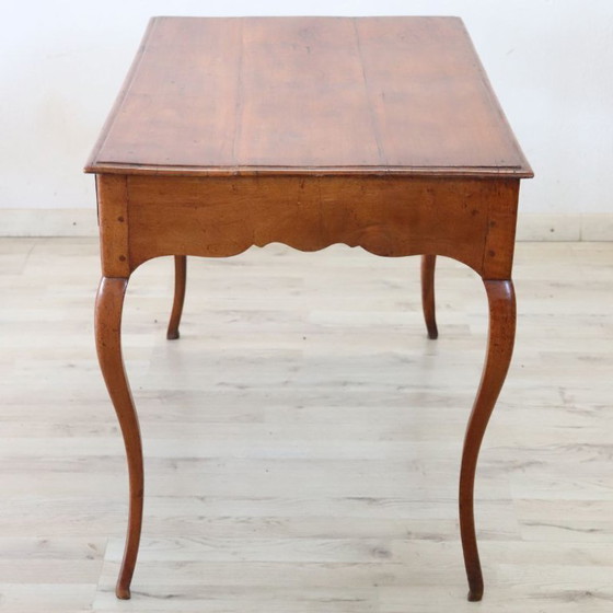 Image 1 of Antique Desk in Walnut and Cherry Wood, Italy 18th Century