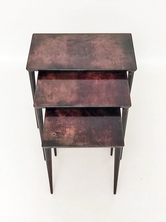 Tables d'appoint Aldo Tura « Tables gigognes » – TURA Milano Italia, Wood (photo 12 of 23)