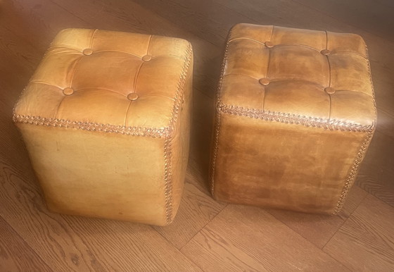 Image 1 of Casa Padrino luxe krukset van echt leer bruin Uitstekend vakmanschap uit de luxe collectie van Casa Padrino