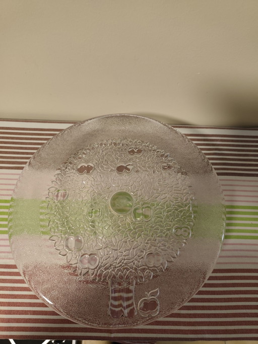 Vintage Glass Cake/Pastry Stand on Foot