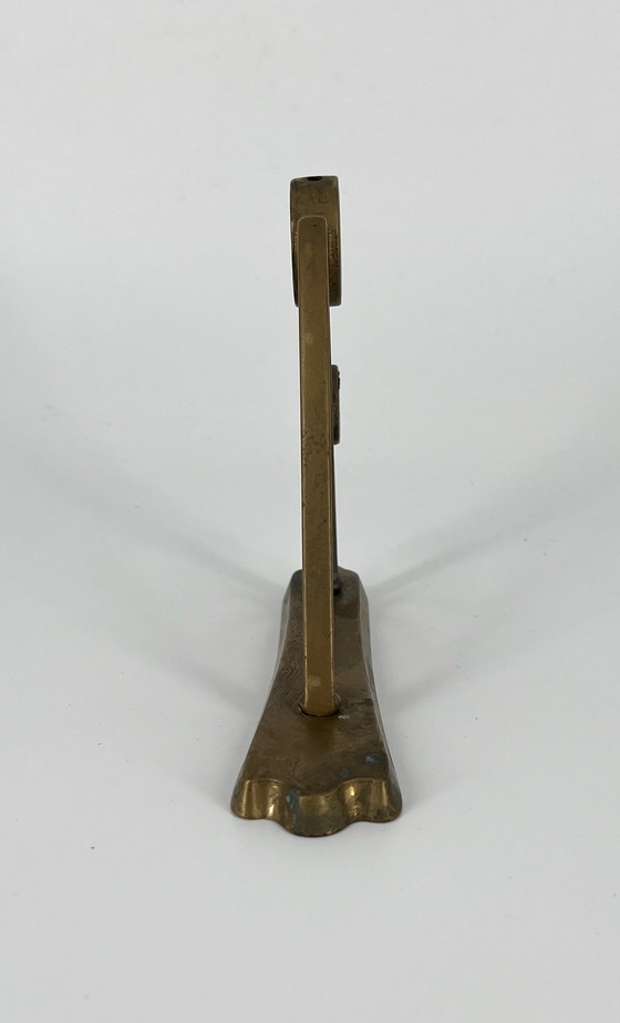 Image 1 of 2x Art Nouveau Art Déco Support de tringle à rideaux laiton bronze