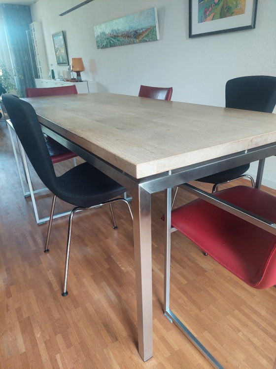 Dining table (Old Iron Oak) – B'ROOCHE, Wood, rvs (photo 4 of 5)